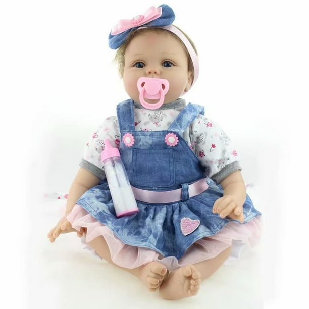 Reborn Baby Dolls 22 Inch with Soft Body Lifelike Realistic Girl Doll Birthday Gift Set for Girl Ages 3+ 